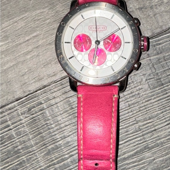 Coach Watch with Pink Leather Band - Picture 5 of 12